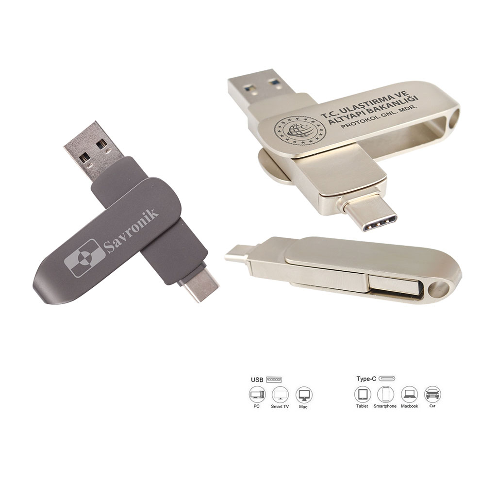 Metal Otg Usb Bellek