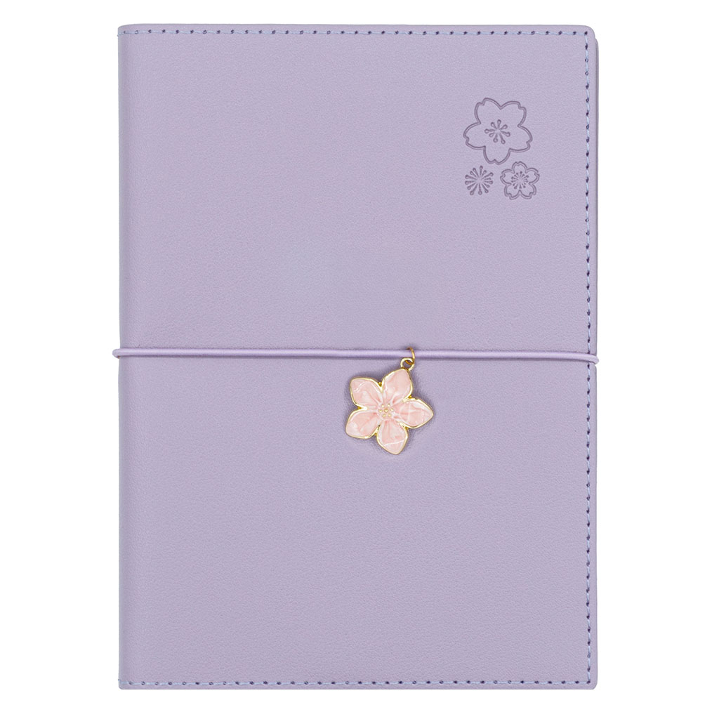 Lila Floral 13x18 cm Çizgili Defter