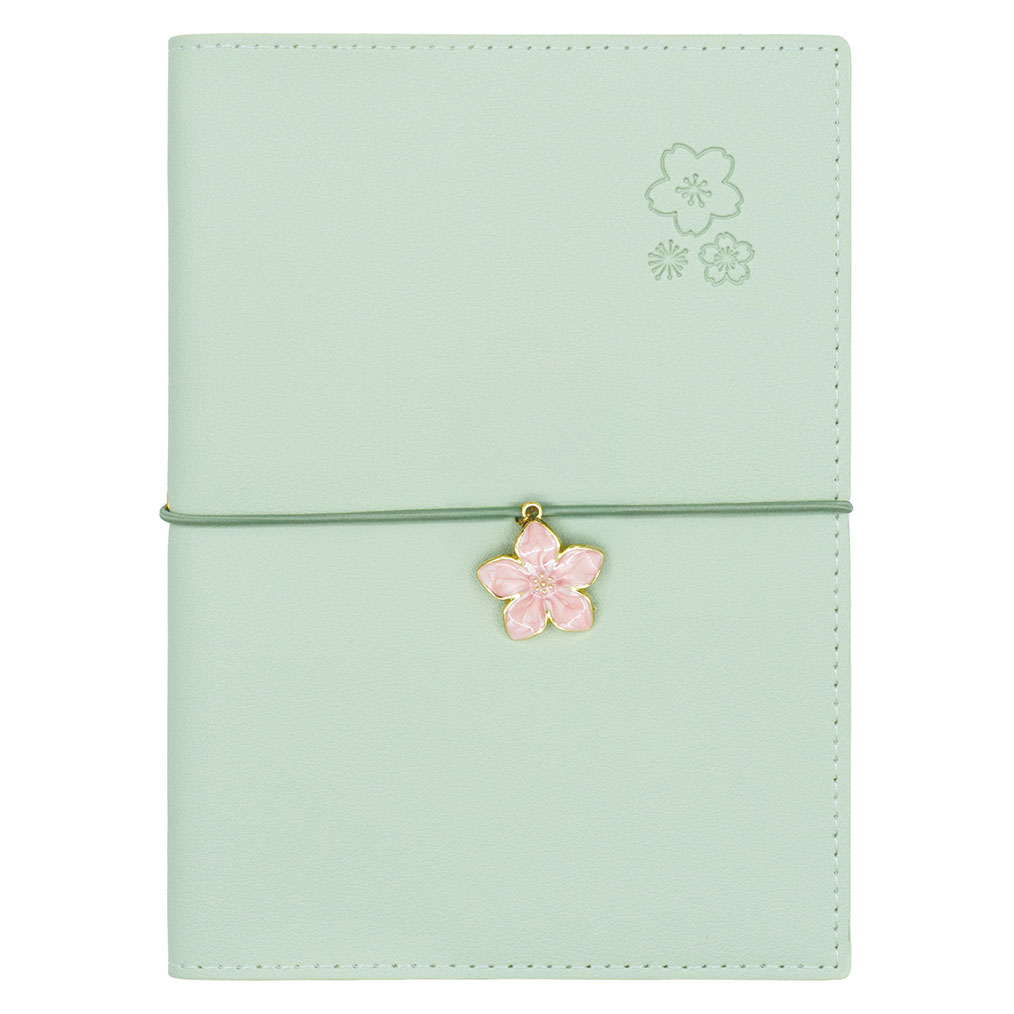 Su Yeşili Floral 13x18 cm Çizgili Defter