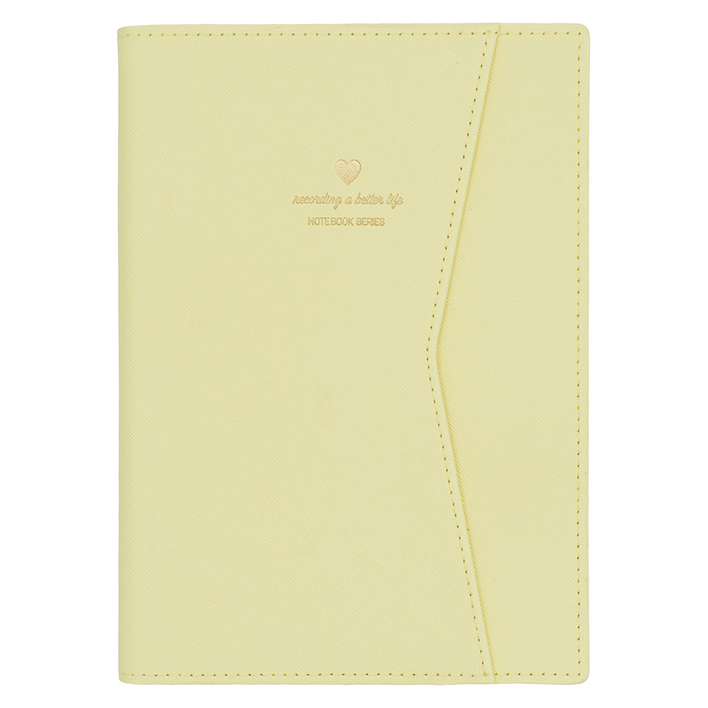 Sarı Cover-Pocket 15x21 cm Çizgili Defter
