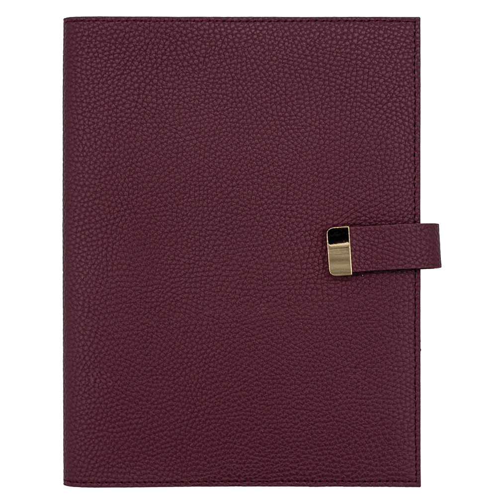 Bordo Executive Vegan 19x25 cm Çizgili Defter