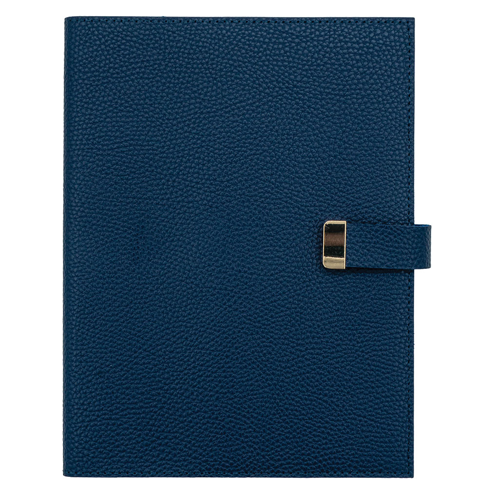 Lacivert Executive Vegan 19x25 cm Çizgili Defter