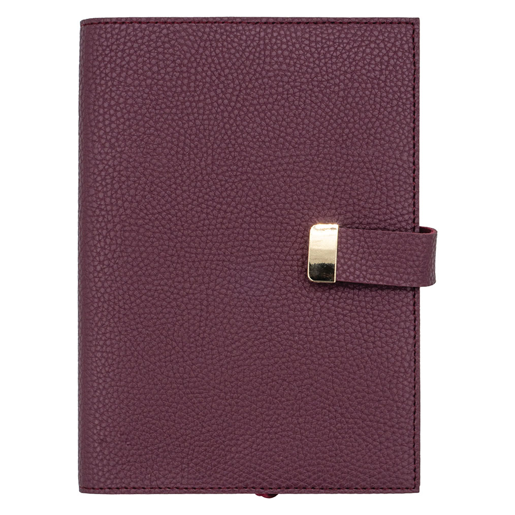 Bordo Executive Vegan 15x21 cm Çizgili Defter